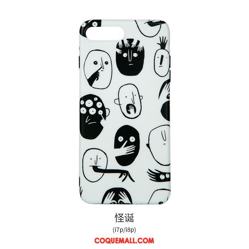 Étui iPhone 8 Plus Dessin Animé Silicone Cœur, Coque iPhone 8 Plus Téléphone Portable Nouveau