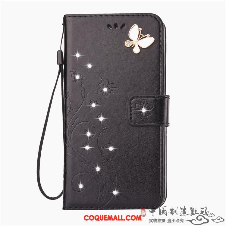 Étui iPhone 8 Plus Incruster Strass Protection Tout Compris, Coque iPhone 8 Plus Téléphone Portable Étui En Cuir