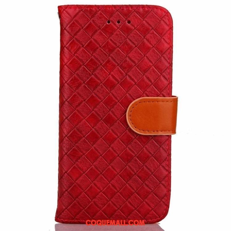 Étui iPhone 8 Plus Rouge Carte Étui En Cuir, Coque iPhone 8 Plus Clair Incassable