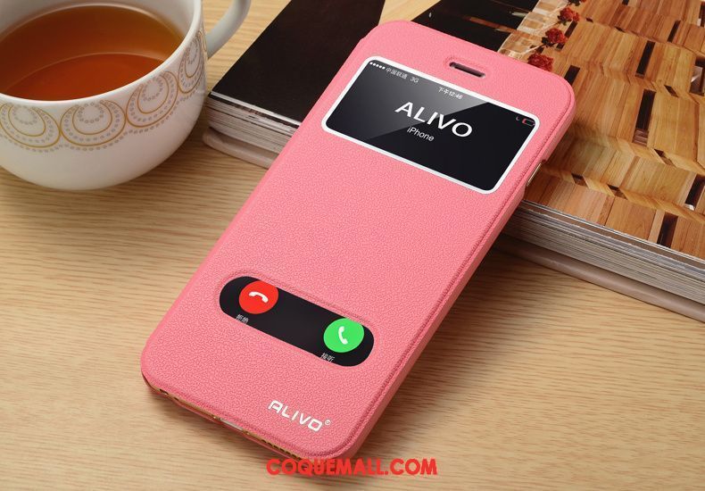 Étui iPhone 8 Plus Soie Mulberry Or Rose Incassable, Coque iPhone 8 Plus Modèle Fleurie Étui En Cuir