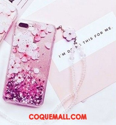 Étui iPhone 8 Plus Tendance Créatif Rose, Coque iPhone 8 Plus Personnalité Strass