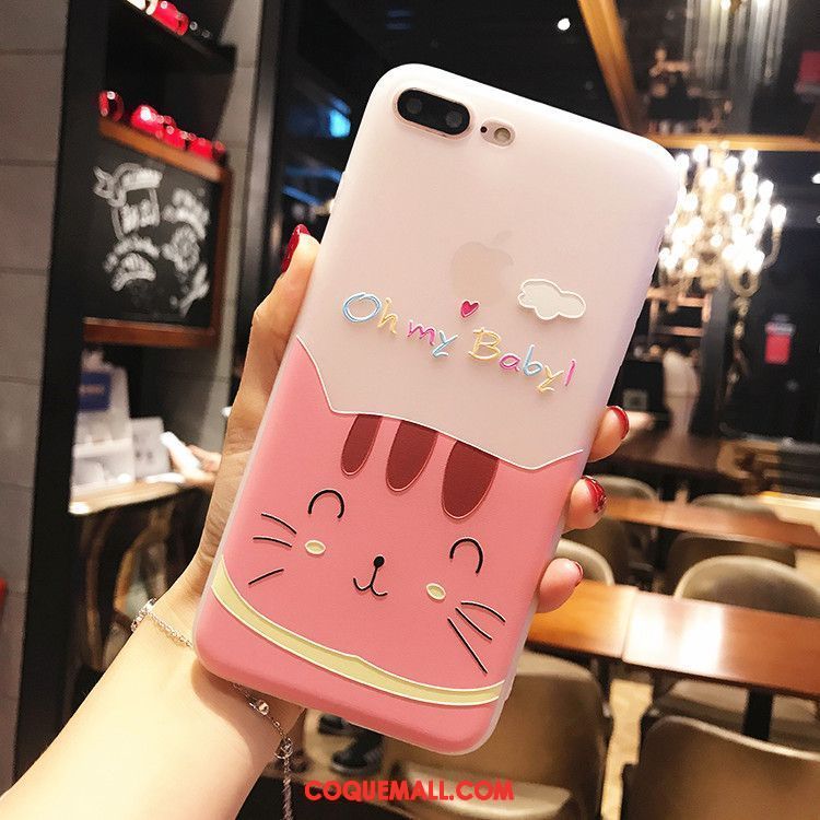 Étui iPhone 8 Plus Tout Compris Dessin Animé Fluide Doux, Coque iPhone 8 Plus Très Mince Gris