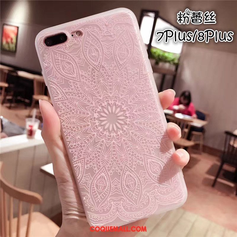 Étui iPhone 8 Plus Tout Compris Téléphone Portable Silicone, Coque iPhone 8 Plus Tendance Fluide Doux