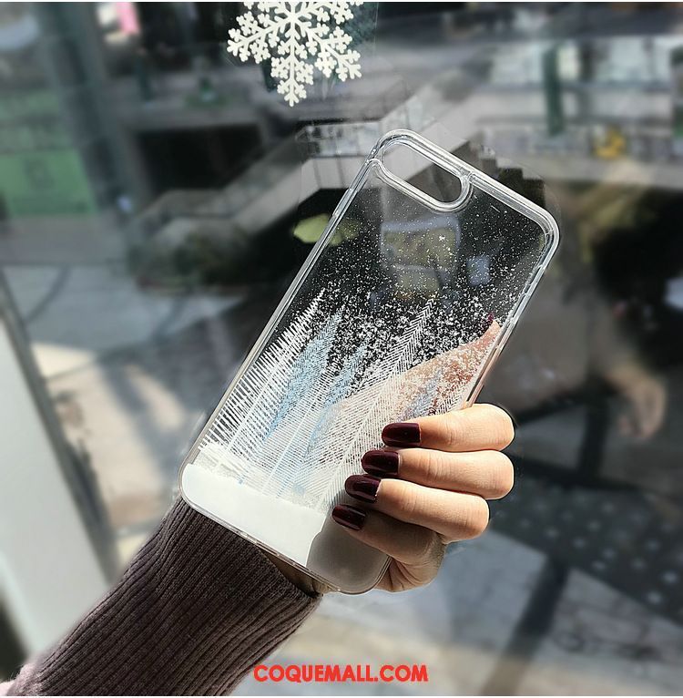 Étui iPhone 8 Plus Transparent Créatif Silicone, Coque iPhone 8 Plus Téléphone Portable Argent