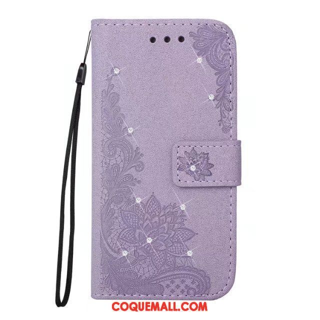 Étui iPhone 8 Plus Violet Protection Bleu, Coque iPhone 8 Plus Fluide Doux Étui En Cuir