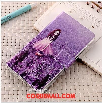 Étui iPhone 8 Plus Violet Protection Étui En Cuir, Coque iPhone 8 Plus Téléphone Portable Clamshell