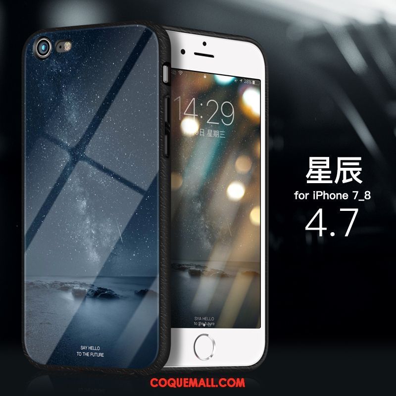 Étui iPhone 8 Tout Compris Personnalité Bleu, Coque iPhone 8 Créatif Tendance