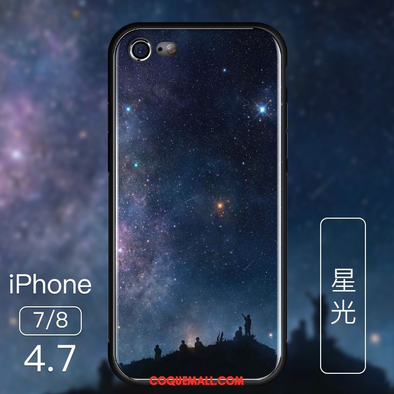 Étui iPhone 8 Tout Compris Personnalité Bleu, Coque iPhone 8 Créatif Tendance