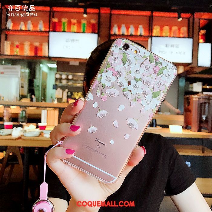 Étui iPhone 8 Transparent Frais Téléphone Portable, Coque iPhone 8 Délavé En Daim Rose