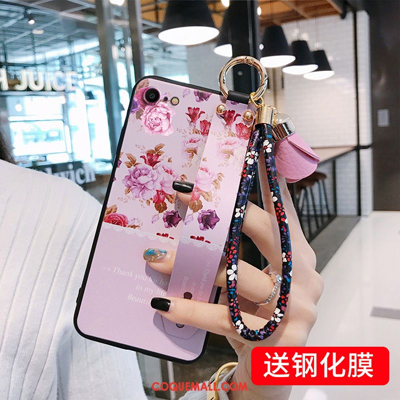 Étui iPhone Se 2020 Créatif Fleur Incassable, Coque iPhone Se 2020 Personnalité Silicone