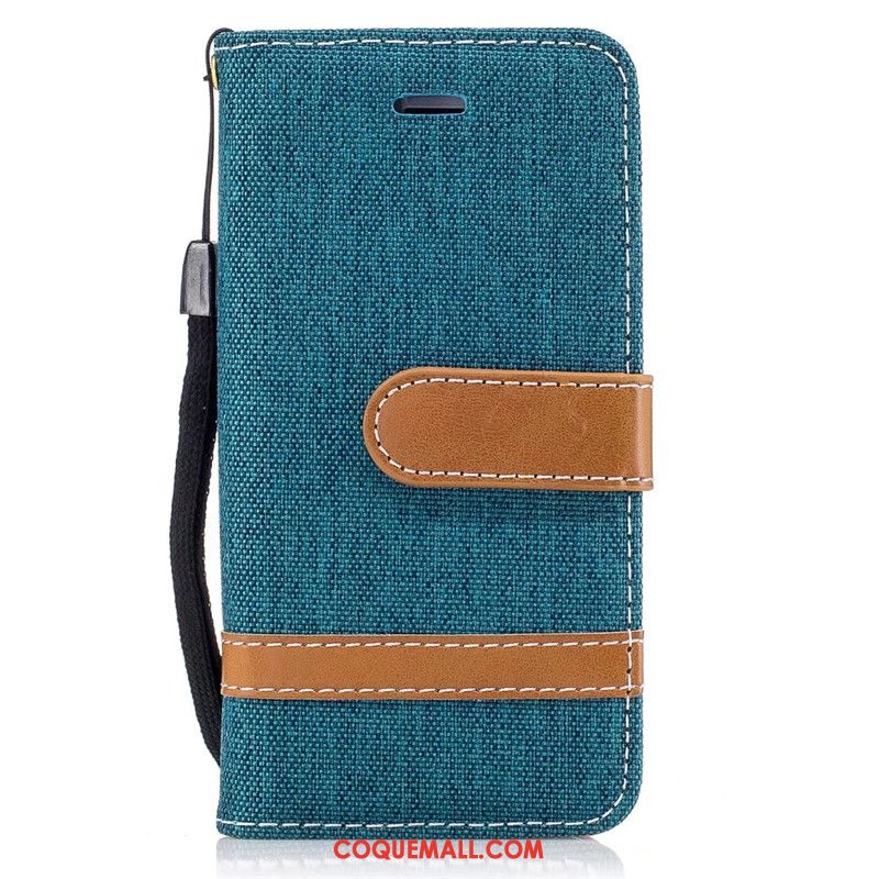 Étui iPhone Se 2020 Nouveau En Cuir Téléphone Portable, Coque iPhone Se 2020 Portefeuille Bleu