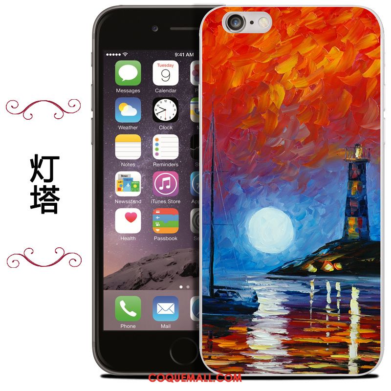 Étui iPhone Se 2020 Téléphone Portable Silicone Peinture À L'huile, Coque iPhone Se 2020 Protection Sac