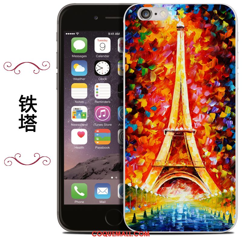 Étui iPhone Se 2020 Téléphone Portable Silicone Peinture À L'huile, Coque iPhone Se 2020 Protection Sac