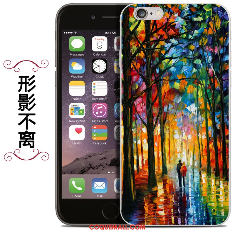 Étui iPhone Se 2020 Téléphone Portable Silicone Peinture À L'huile, Coque iPhone Se 2020 Protection Sac