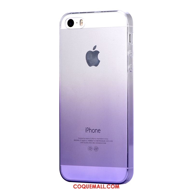 Étui iPhone Se Amoureux Dégradé De Couleur Légères, Coque iPhone Se Silicone Tout Compris