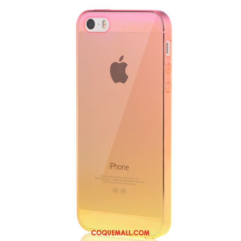 Étui iPhone Se Amoureux Dégradé De Couleur Légères, Coque iPhone Se Silicone Tout Compris