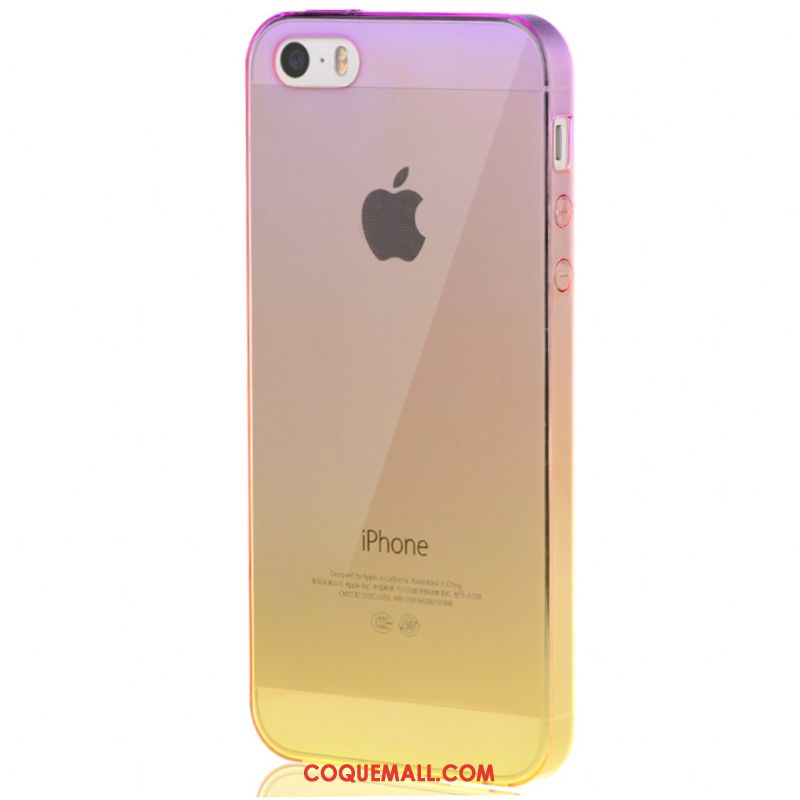 Étui iPhone Se Amoureux Dégradé De Couleur Légères, Coque iPhone Se Silicone Tout Compris