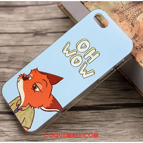 Étui iPhone Se Bleu Clair Charmant Marque De Tendance, Coque iPhone Se Dessin Animé Personnalité