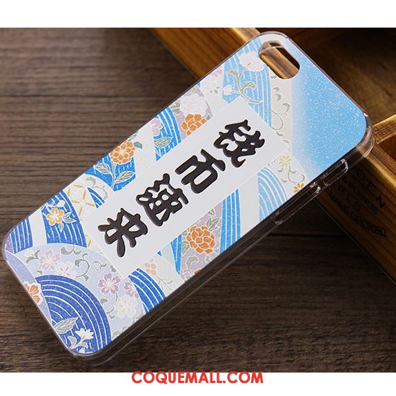 Étui iPhone Se Bleu Clair Charmant Marque De Tendance, Coque iPhone Se Dessin Animé Personnalité