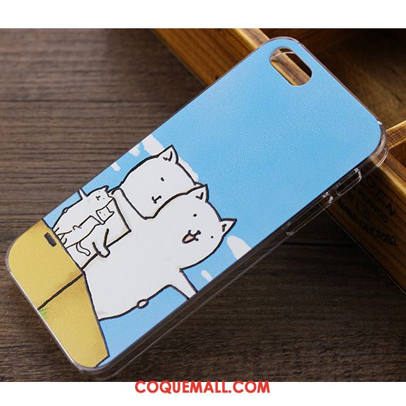 Étui iPhone Se Bleu Clair Charmant Marque De Tendance, Coque iPhone Se Dessin Animé Personnalité