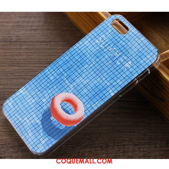 Étui iPhone Se Bleu Clair Charmant Marque De Tendance, Coque iPhone Se Dessin Animé Personnalité