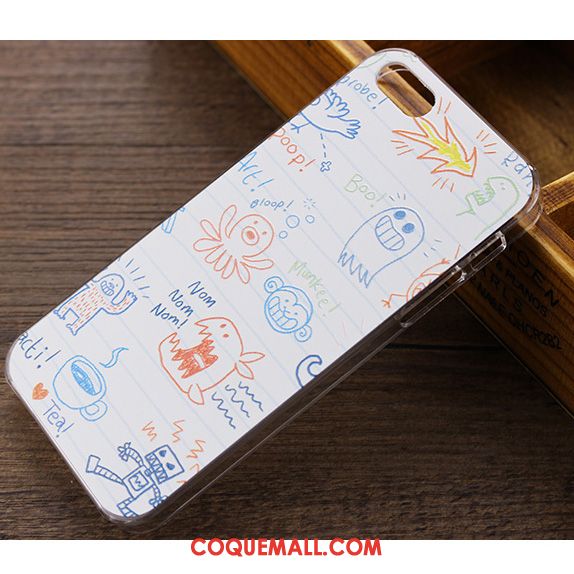 Étui iPhone Se Bleu Clair Charmant Marque De Tendance, Coque iPhone Se Dessin Animé Personnalité