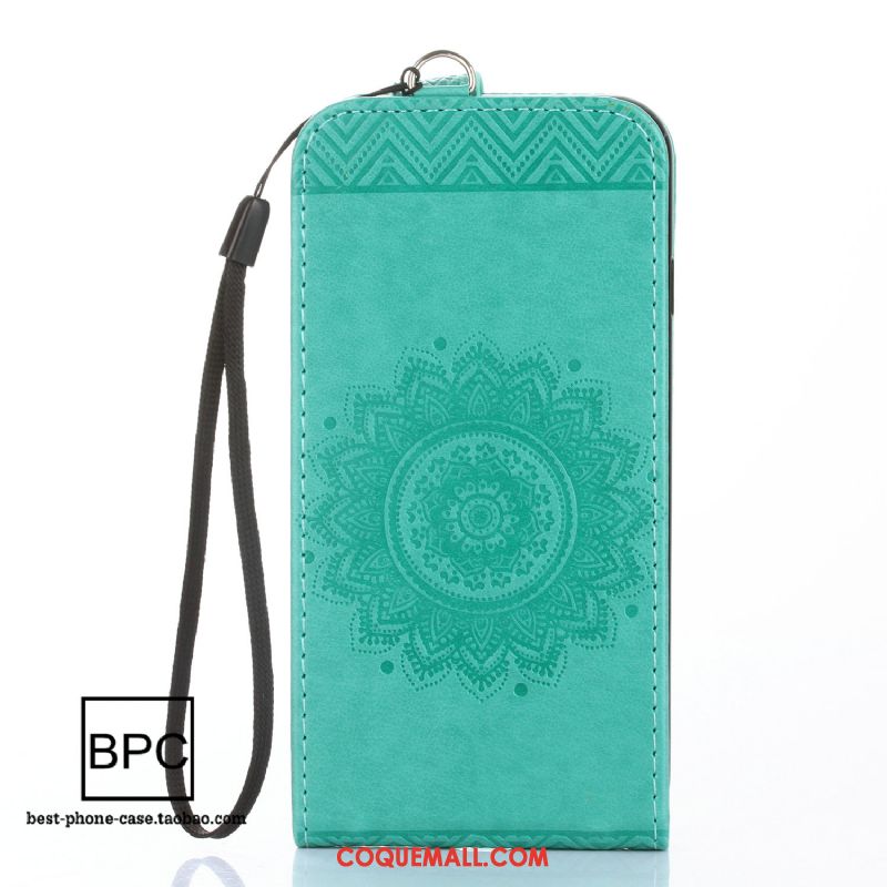 Étui iPhone Se Carte Étui En Cuir Support, Coque iPhone Se Portefeuille Modèle Fleurie