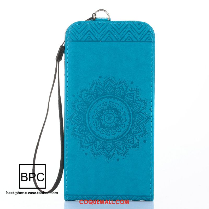 Étui iPhone Se Carte Étui En Cuir Support, Coque iPhone Se Portefeuille Modèle Fleurie