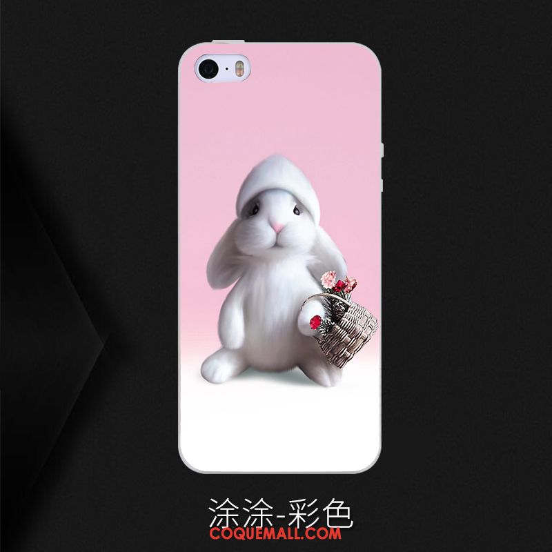 Étui iPhone Se Charmant Dessin Animé Incassable, Coque iPhone Se Personnalité Super Mignon