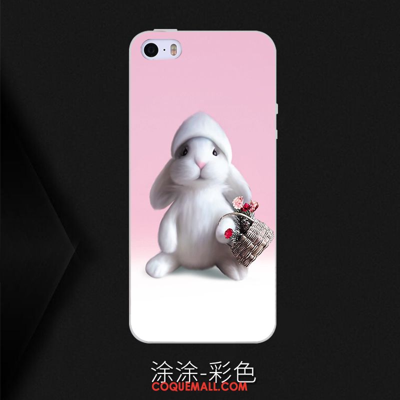 Étui iPhone Se Charmant Dessin Animé Incassable, Coque iPhone Se Personnalité Super Mignon