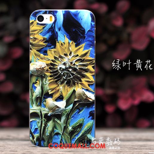 Étui iPhone Se Difficile Dessin Animé Téléphone Portable, Coque iPhone Se Gaufrage Vert