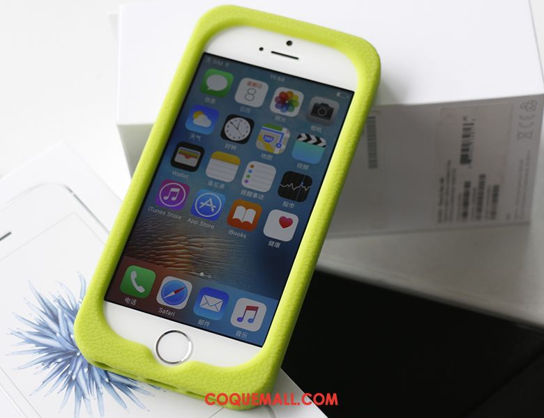 Étui iPhone Se Incassable Protection Fluide Doux, Coque iPhone Se Silicone Tissu