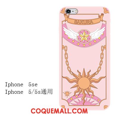 Étui iPhone Se Incassable Soleil Rose, Coque iPhone Se Tout Compris Téléphone Portable