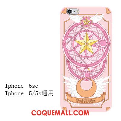 Étui iPhone Se Incassable Soleil Rose, Coque iPhone Se Tout Compris Téléphone Portable