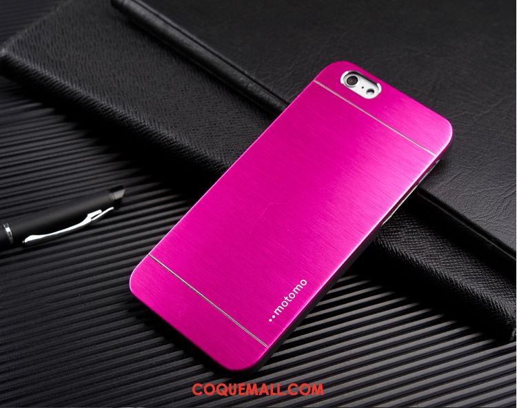 Étui iPhone Se Métal Protection Incassable, Coque iPhone Se Or Soie