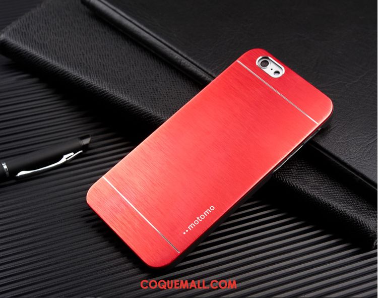 Étui iPhone Se Métal Protection Incassable, Coque iPhone Se Or Soie