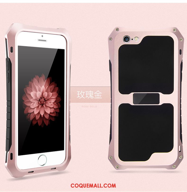 Étui iPhone Se Métal Téléphone Portable Protection, Coque iPhone Se Incassable Noir