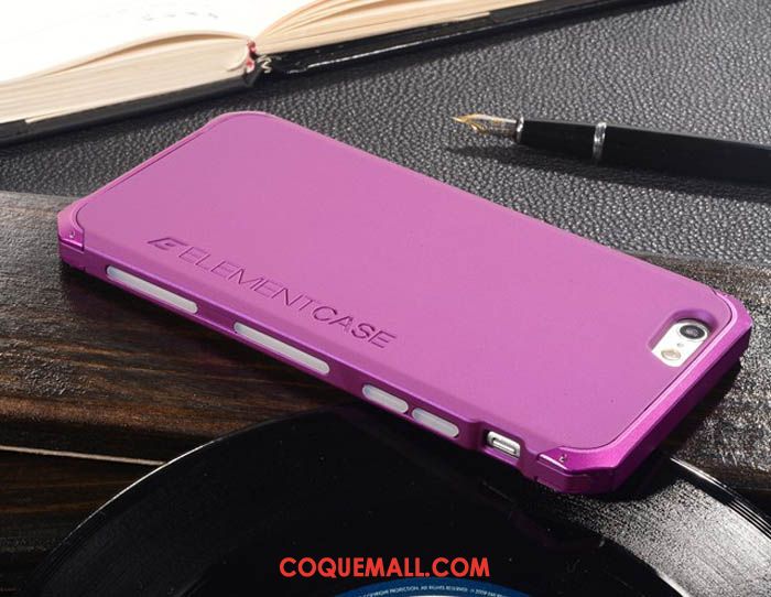 Étui iPhone Se Métal Téléphone Portable Violet, Coque iPhone Se Luxe Incassable