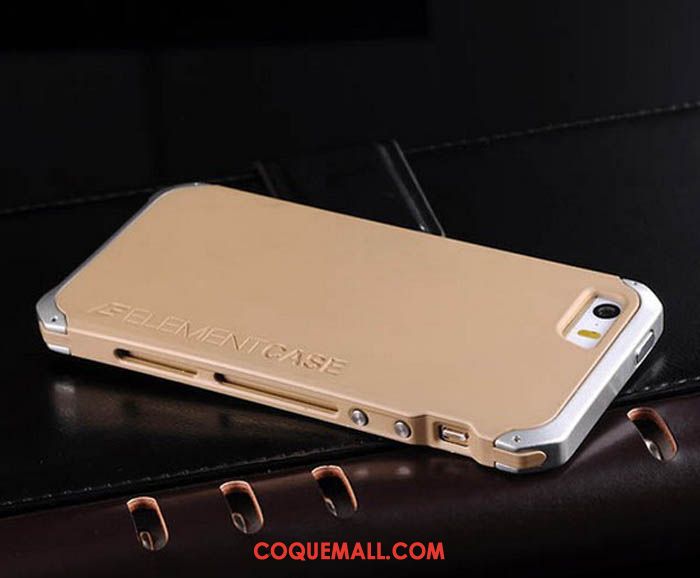 Étui iPhone Se Métal Téléphone Portable Violet, Coque iPhone Se Luxe Incassable