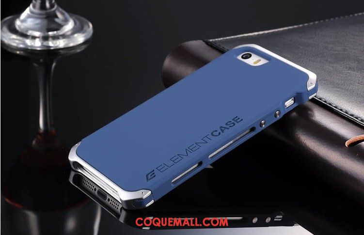 Étui iPhone Se Métal Téléphone Portable Violet, Coque iPhone Se Luxe Incassable