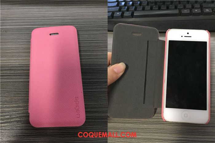 Étui iPhone Se Protection Une Agrafe Téléphone Portable, Coque iPhone Se Étui En Cuir Tendance