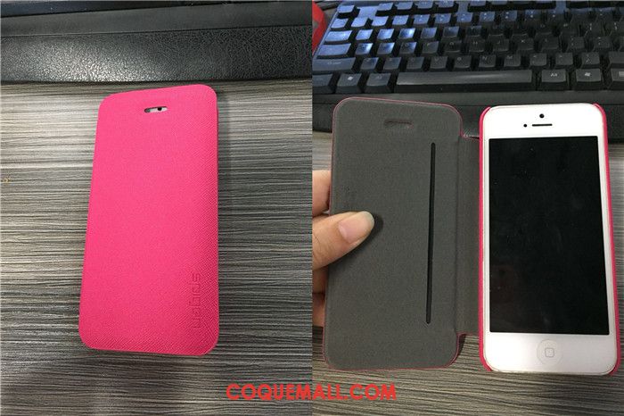 Étui iPhone Se Protection Une Agrafe Téléphone Portable, Coque iPhone Se Étui En Cuir Tendance