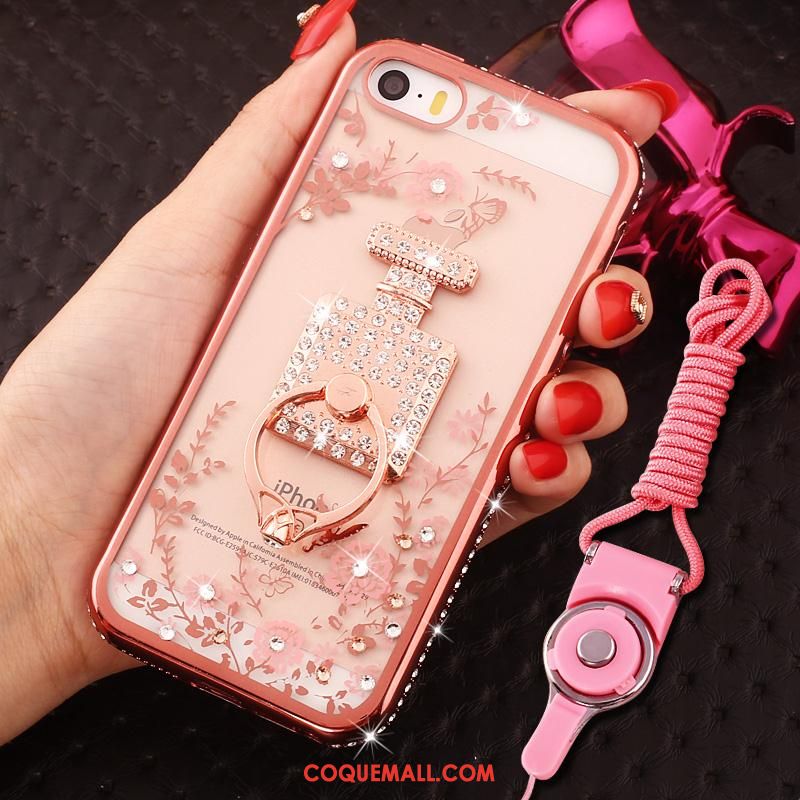 Étui iPhone Se Strass Anneau Téléphone Portable, Coque iPhone Se Incassable Protection