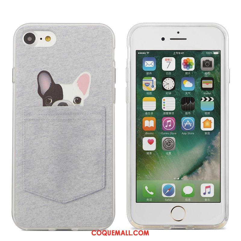 Étui iPhone Se Tendance Gris Amoureux, Coque iPhone Se Téléphone Portable Dessin Animé