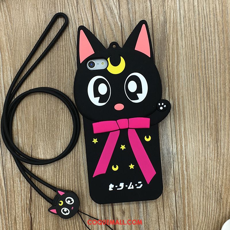 Étui iPhone Se Tout Compris Fluide Doux Silicone, Coque iPhone Se Ornements Suspendus Incassable