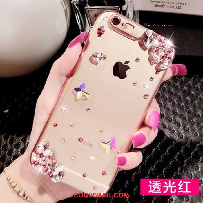 Étui iPhone Se Transparent Luxe Téléphone Portable, Coque iPhone Se Créatif Strass