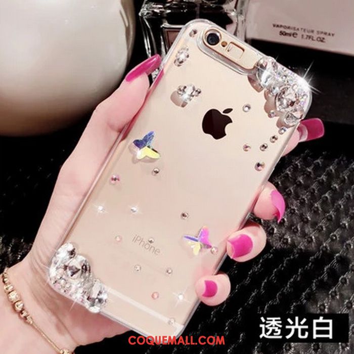 Étui iPhone Se Transparent Luxe Téléphone Portable, Coque iPhone Se Créatif Strass