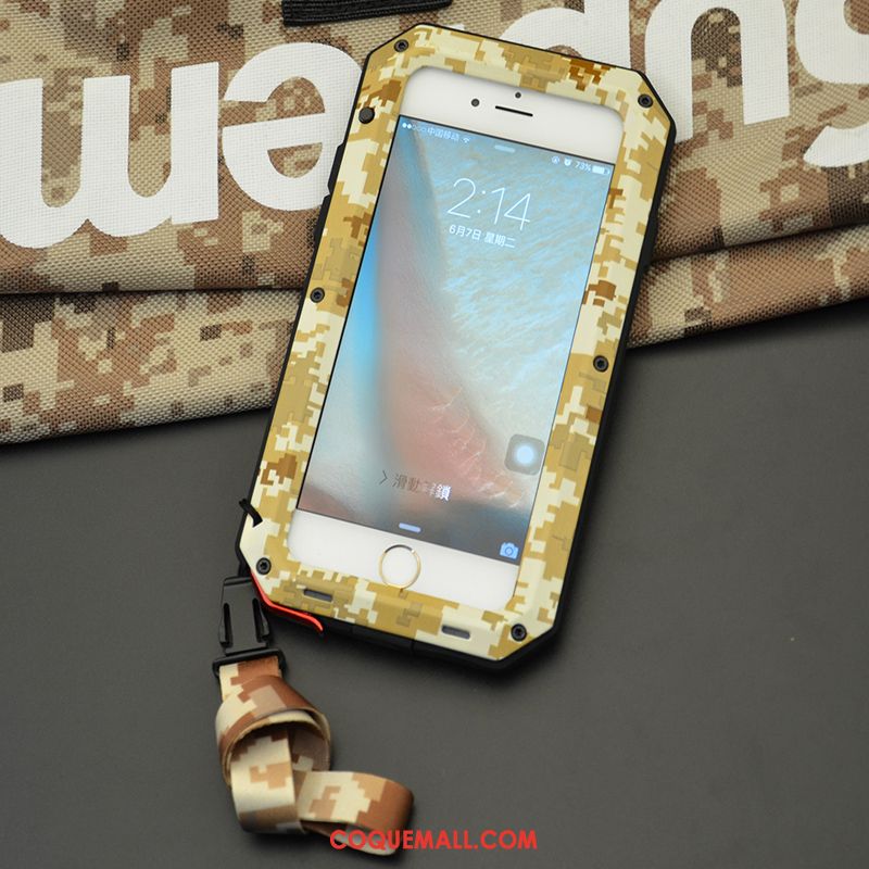 Étui iPhone Se Trois Défenses Camouflage Armure, Coque iPhone Se Incassable Protection