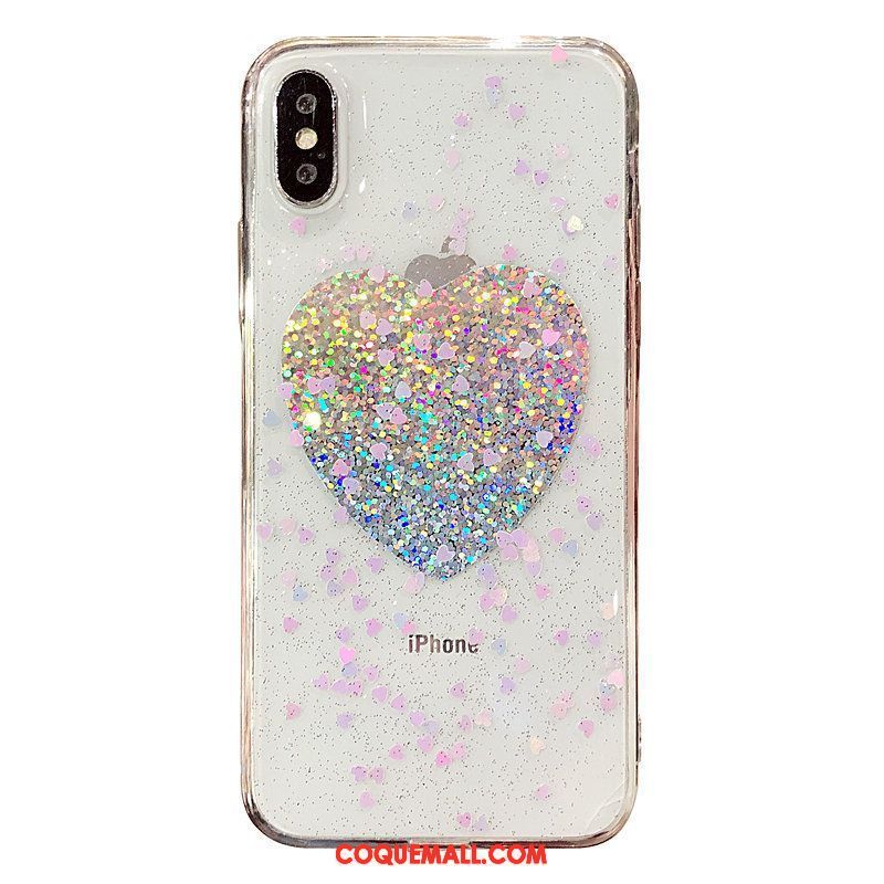 Étui iPhone X Amoureux Tout Compris Amour, Coque iPhone X Téléphone Portable Transparent