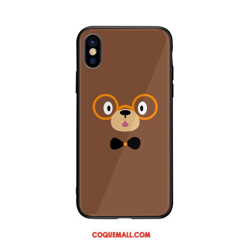 Étui iPhone X Amoureux Téléphone Portable Dessin Animé, Coque iPhone X Charmant Marque De Tendance